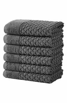 Woven & Weft 6-Pack Diamond Textured Hand Towels