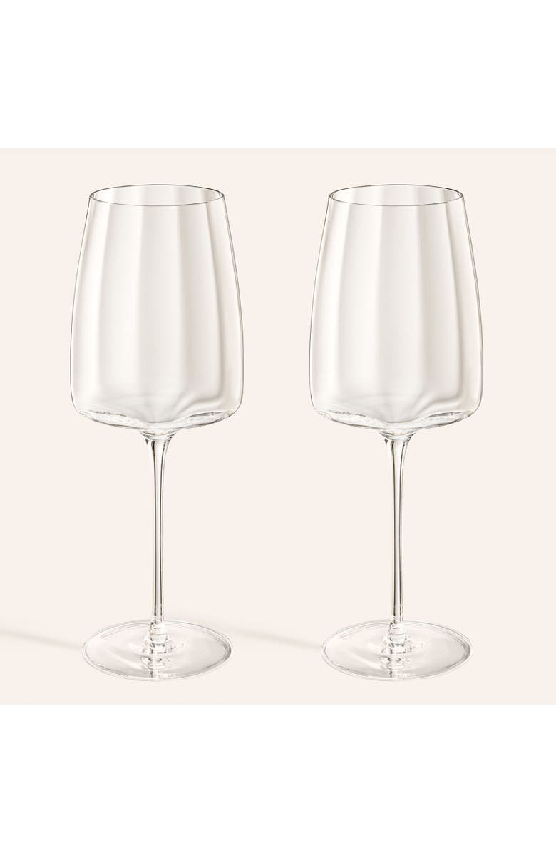 Zsa Zsa Zsu Poznan Glass Red Wine Glass 22 Oz. Transparent Set Of 2, Main, color, Clear