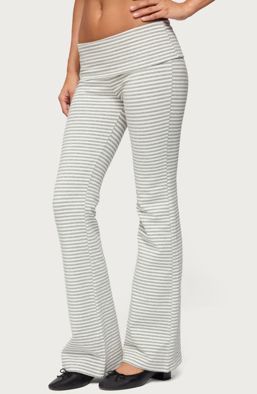 Edikted Kaeli Stripe Flare Pants In Blue