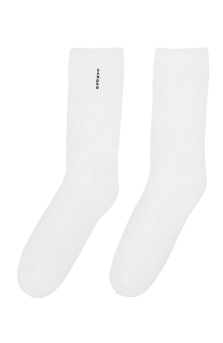 SANDRO Cotton socks, Main, color, White