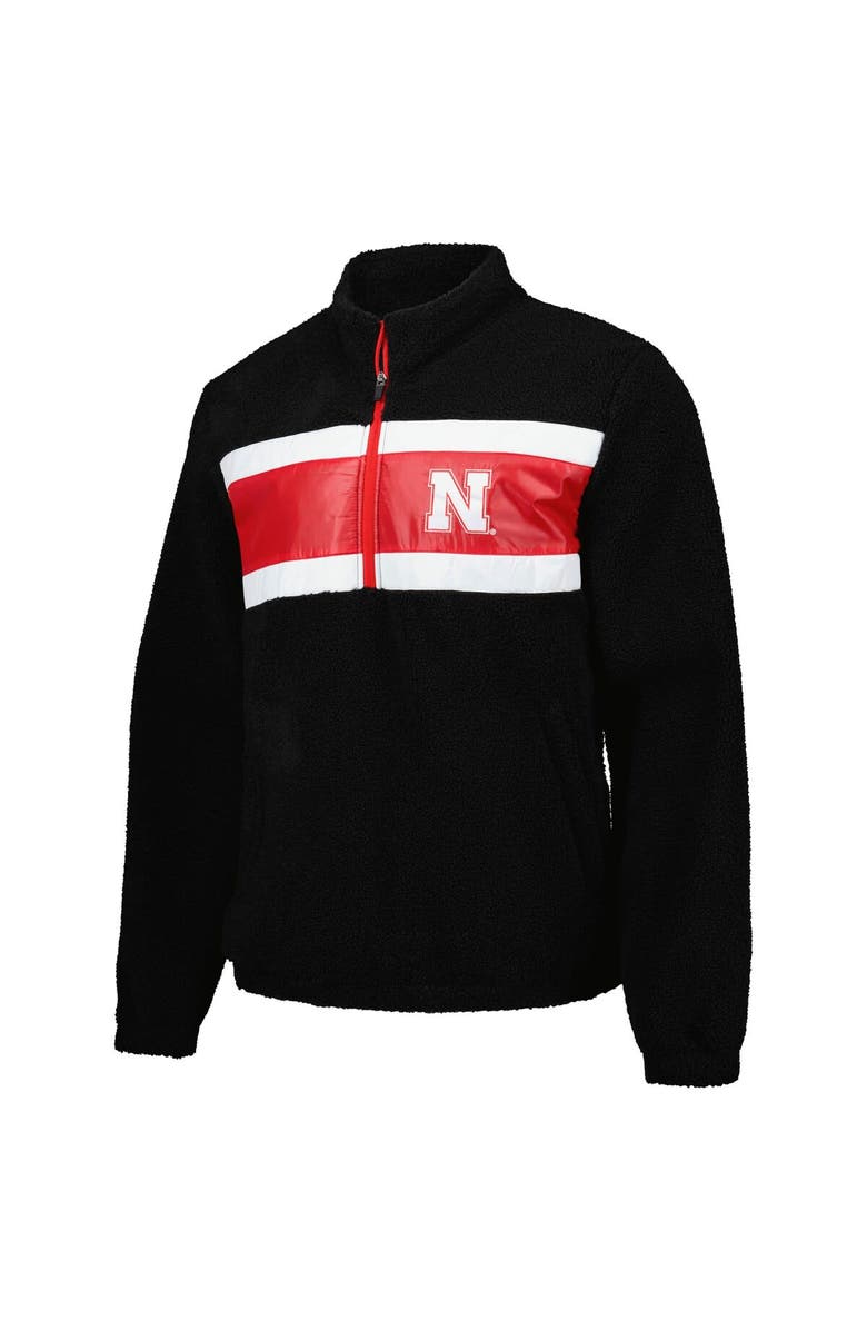 G-III SPORTS BY CARL BANKS Men's G-III Sports by Carl Banks Black Nebraska Huskers Pinch Runner Half-Zip Top, Alternate, color, Black
