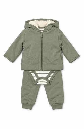 Kids' 3-Piece Quilted Jacket, Bodysuit & Joggers Set