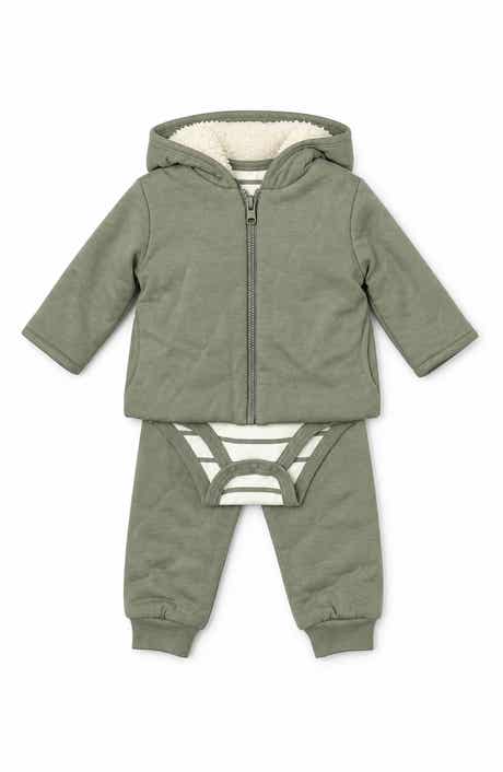 Kids' 3-Piece Quilted Jacket, Bodysuit & Joggers Set