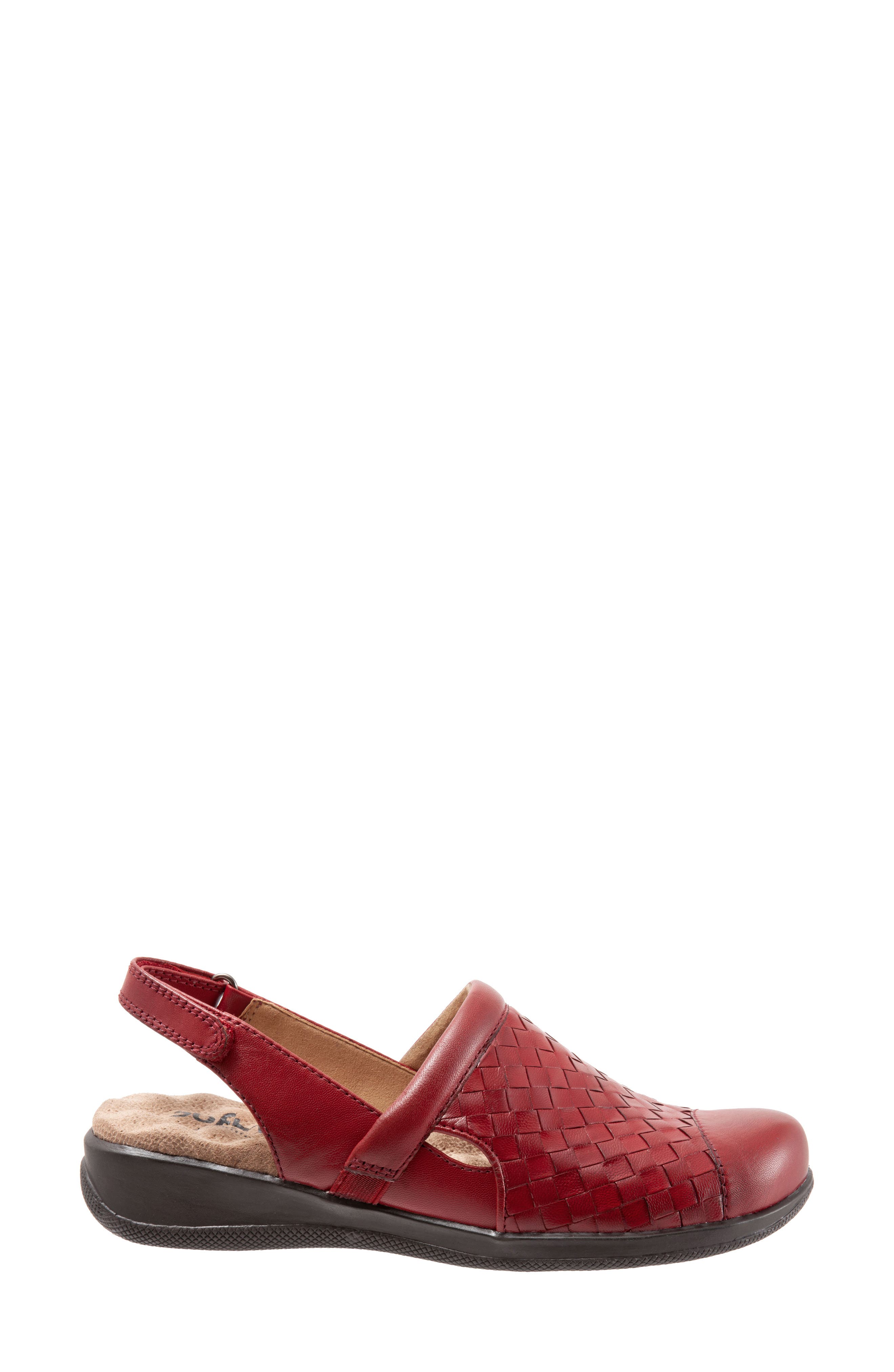 Salina II Woven Clog, Alternate, color, RED BURNISHED