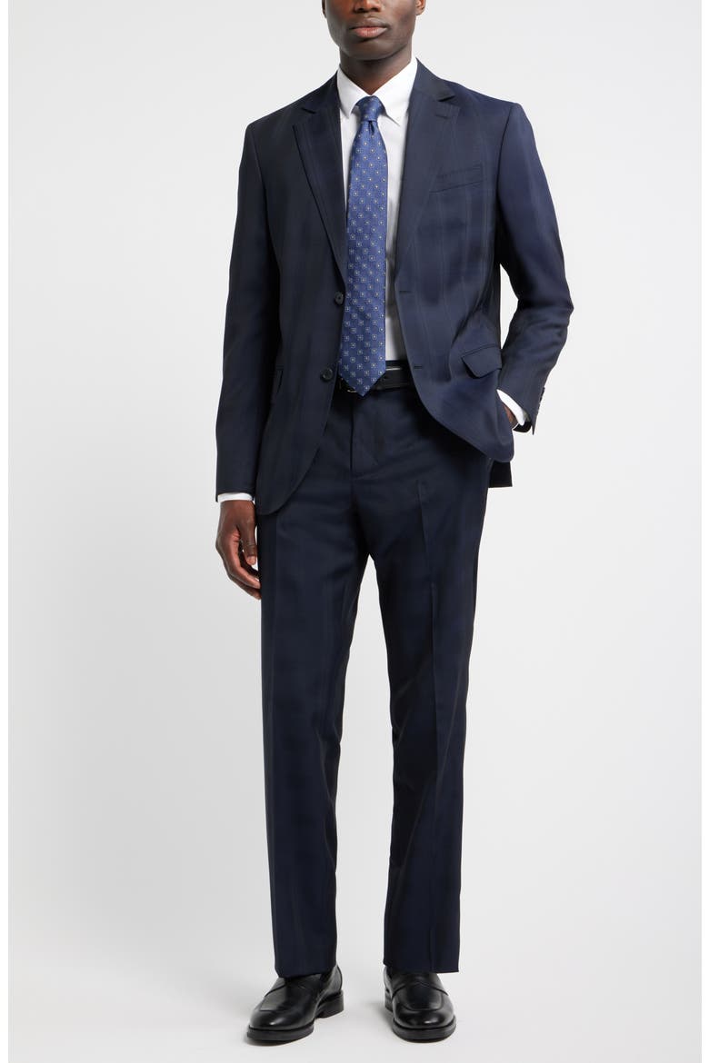 Anders Classic Fit Navy Shadow Plaid Virgin Wool Suit, Alternate, color, NAVY SHADOW PLAID