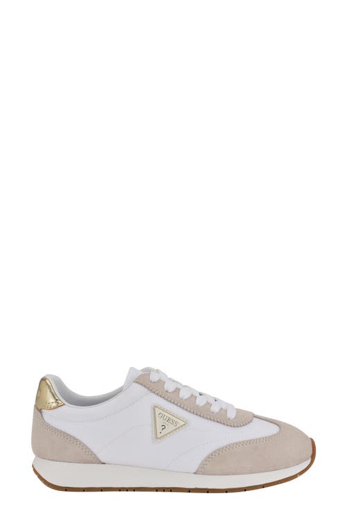 Guess Joggin 2 Low Top Sneaker In White/beige