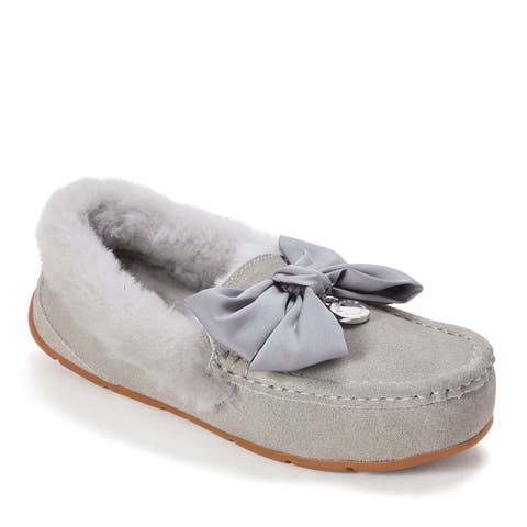 Fireside Mel Dream Bow Moccasin Slippers