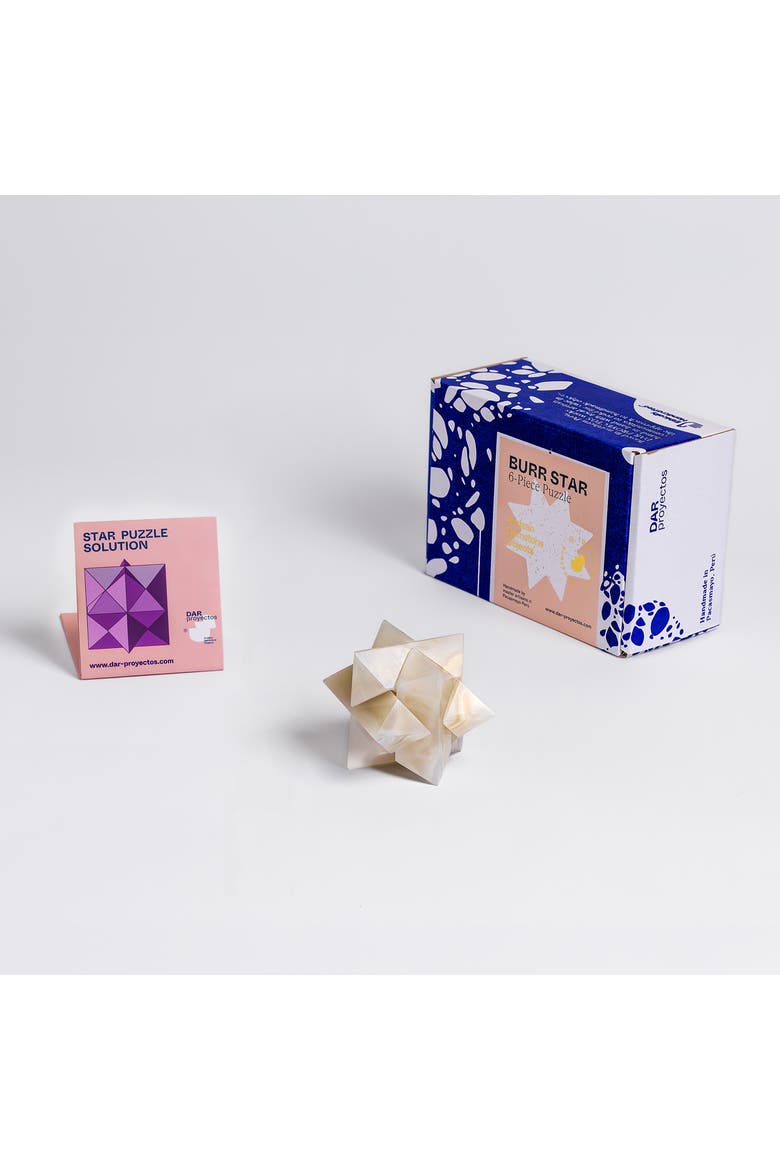 Burr Star Puzzle, Alternate, color, Multi