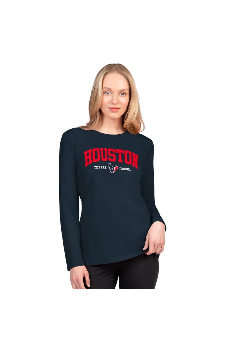 Women's G-III 4Her by Carl Banks  Navy Houston Texans Best Play Long Sleeve T-Shirt, Main, color, Navy