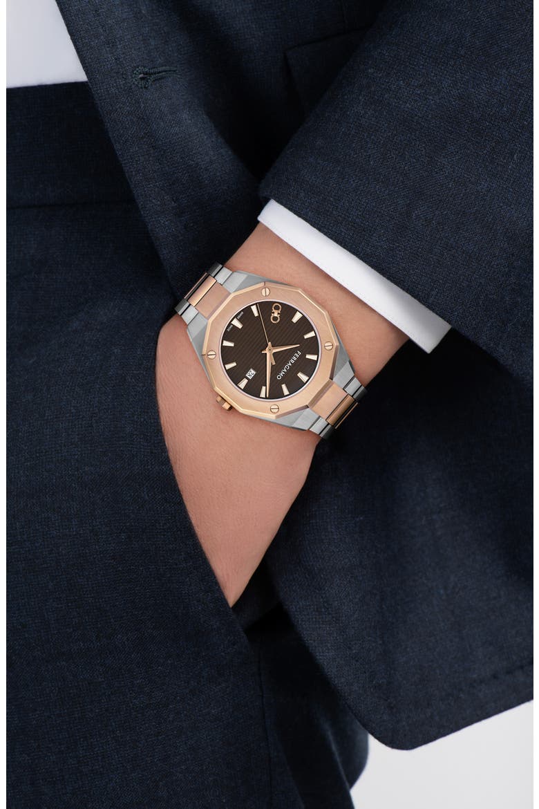 Edge Two-Tone Bracelet Watch, 40mm, Alternate, color, TWO TONE