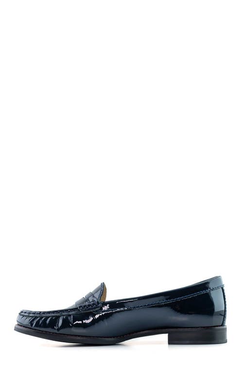 Marc Joseph New York East Village Patent Leather Penny Loafer In Blue