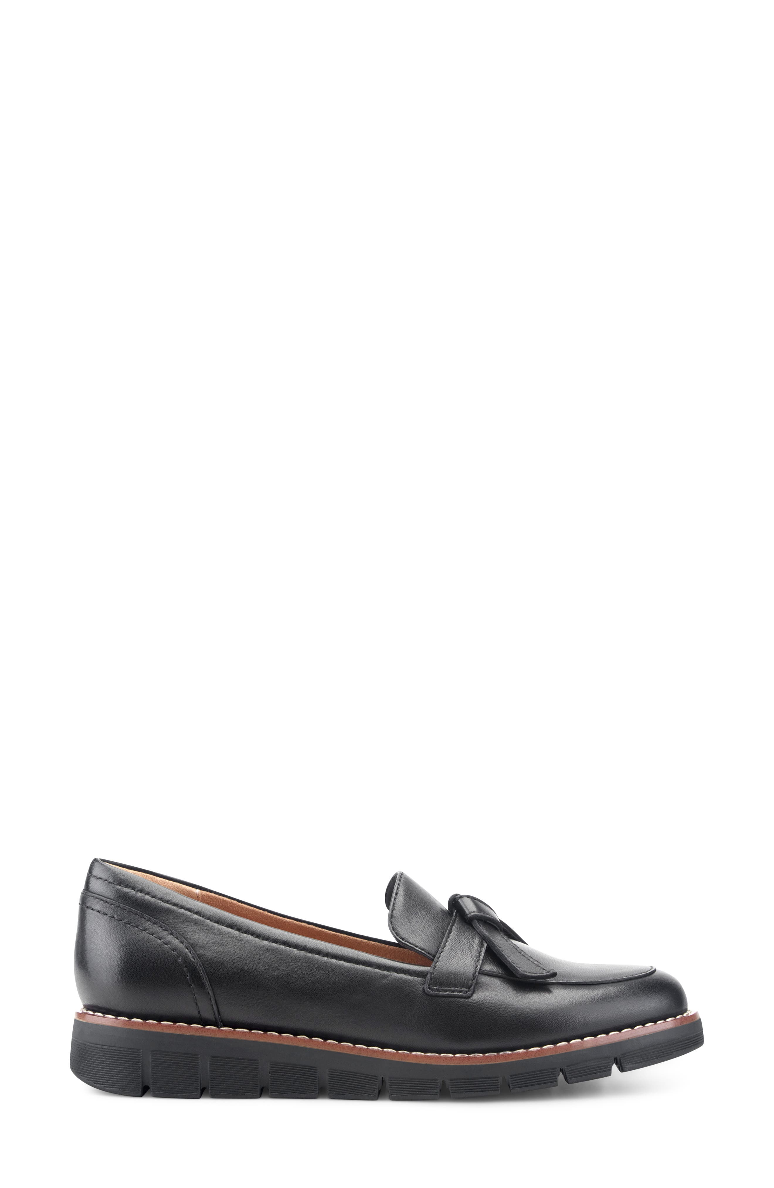 Vinaya Loafer, Alternate, color, BLACK LEATHER