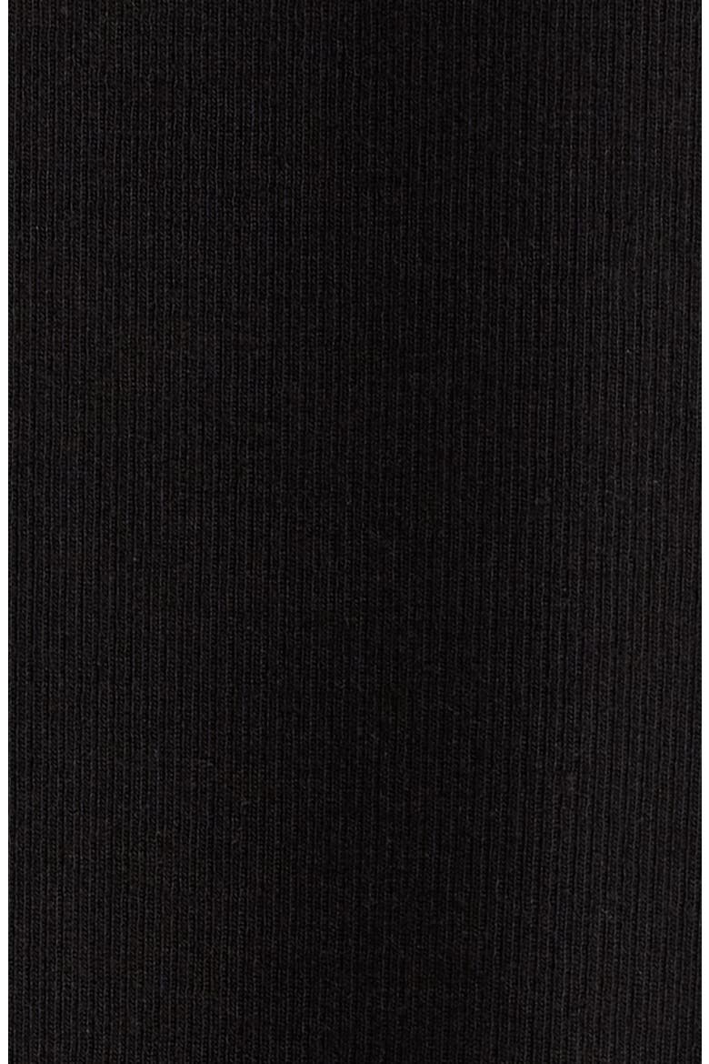 Moonlight Eco Rib Long Sleeve Shortie Pajamas, Alternate, color, BLACK