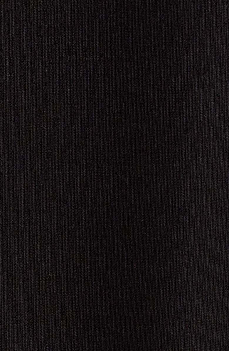 Nordstrom Moonlight Eco Rib Long Sleeve Shortie Pajamas, Alternate, color, Black