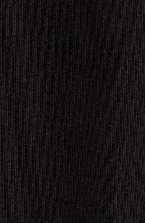 Nordstrom Moonlight Eco Rib Long Sleeve Shortie Pajamas In Black