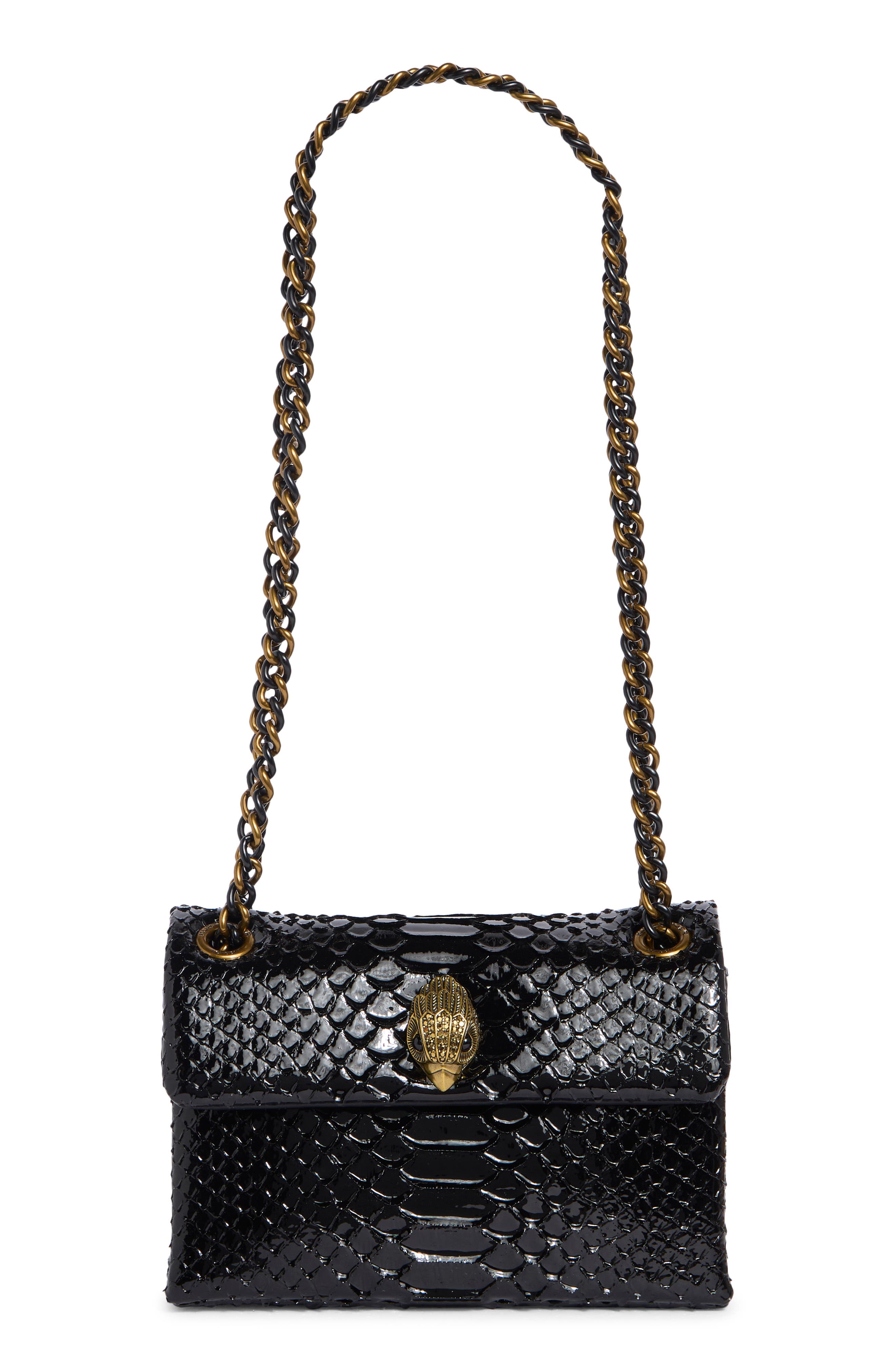 Kurt Geiger London Kensington Leather Mini Crossbody Bag, Main, color, Black