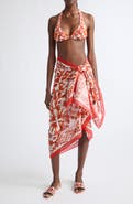 Dolce&Gabbana Batista Majolica Print Silk Sarong