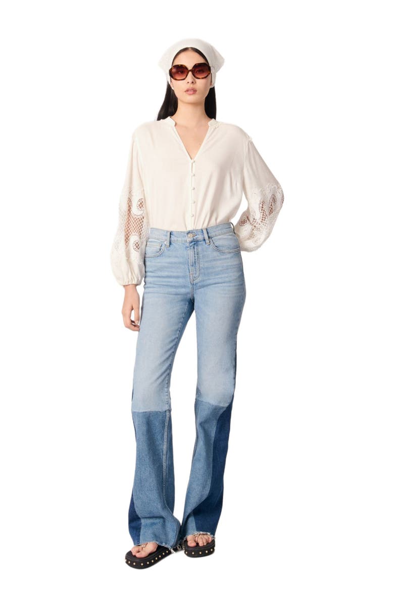 maje Long sleeve blouse, Alternate, color, 