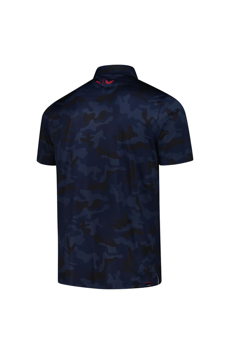 PUMA Men's Puma Navy 3M Open MATTR Volition Camo Polo, Alternate, color, Navy
