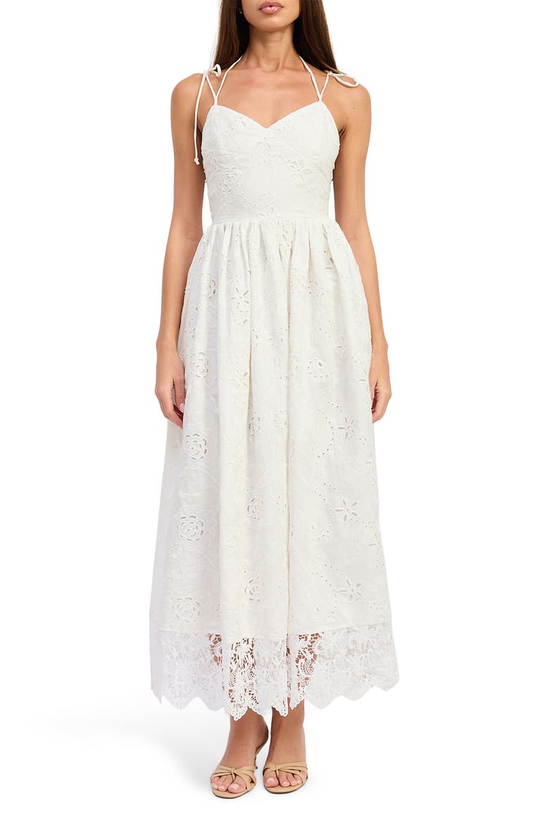 Aanlise Maxi Midi Dress, Main, color, WHITE