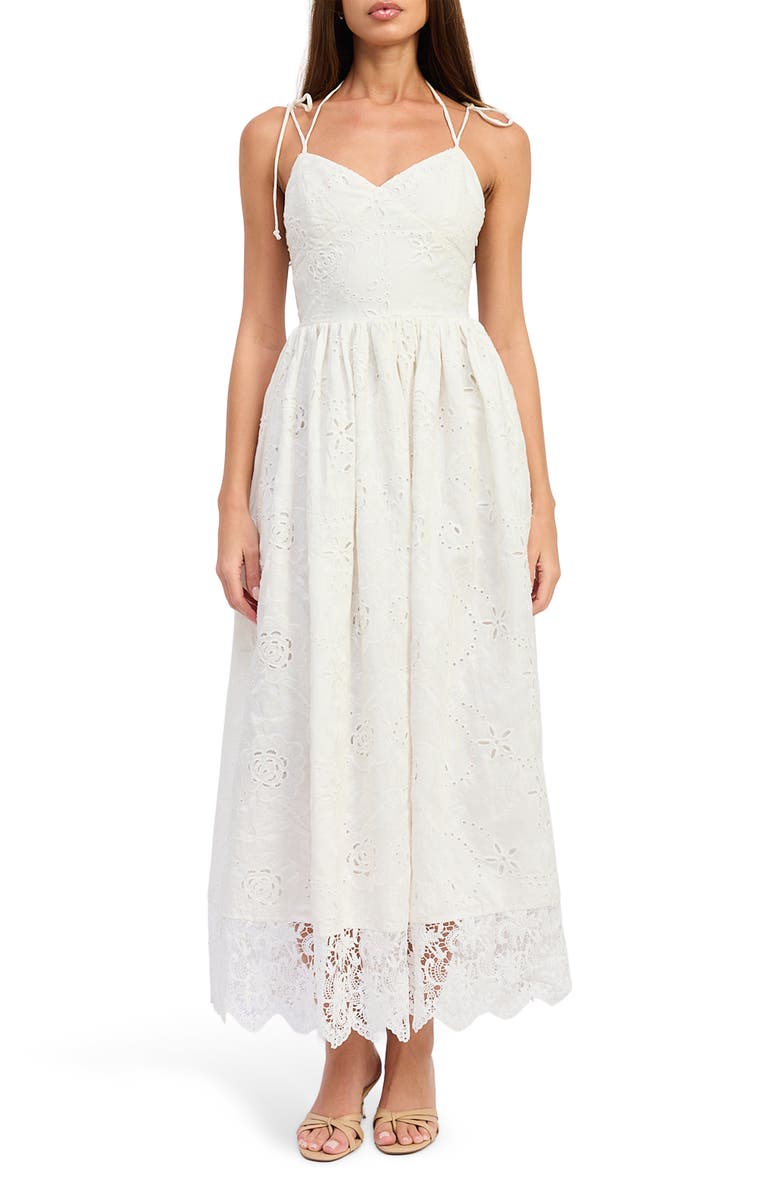 En Saison Aanlise Maxi Midi Dress, Main, color, White
