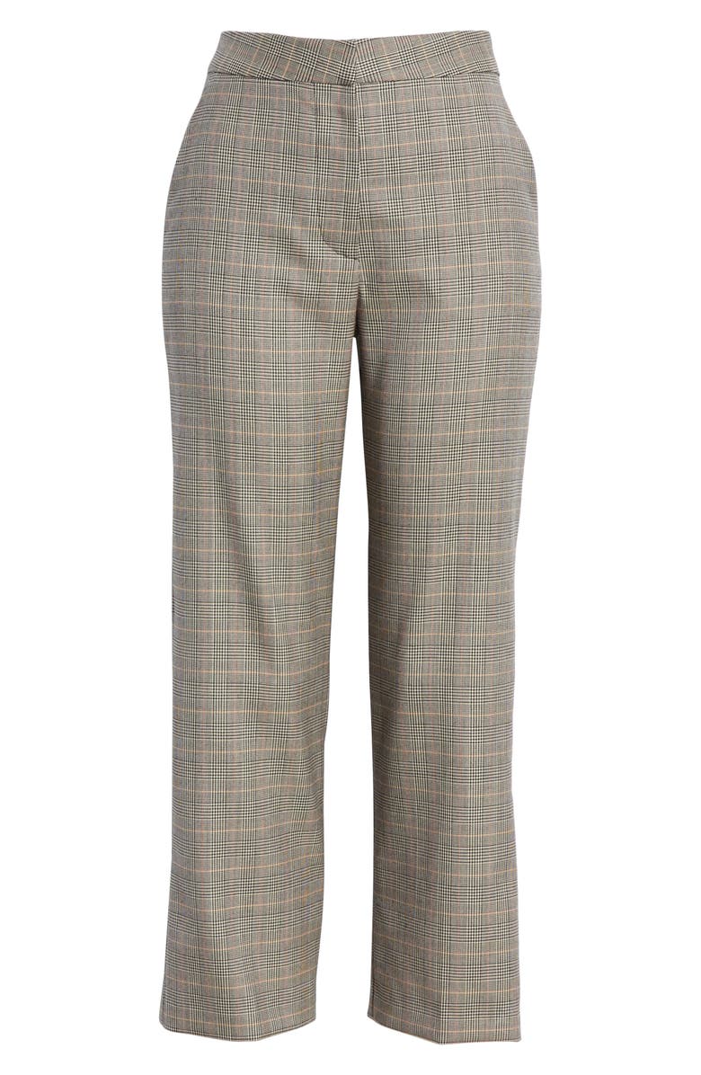 Stella McCartney Check Wool Trousers, Alternate, color, 