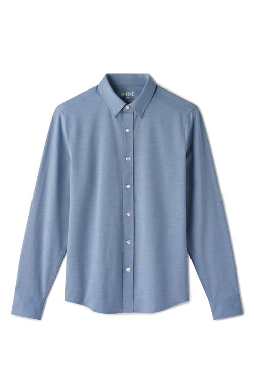 Rhone Commuter Slim Fit Button-up Shirt In Chambray Blue Oxford