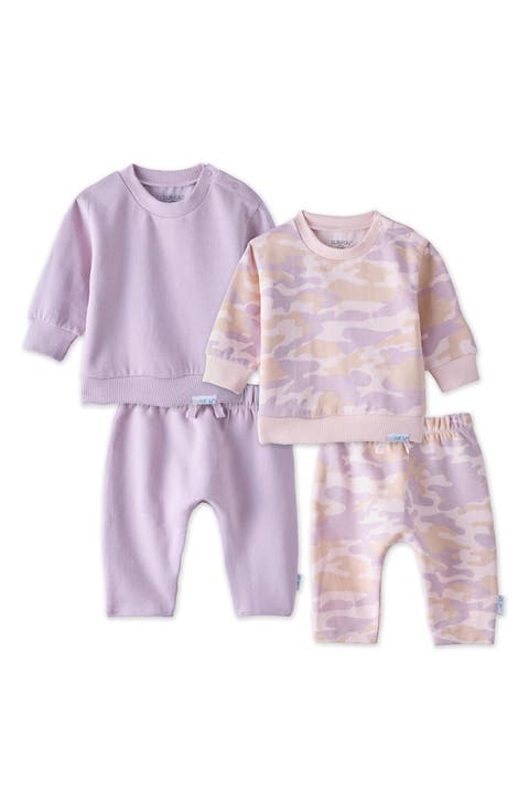 Kids' 4-Piece Crewneck Sweatshirt & Jogger Set