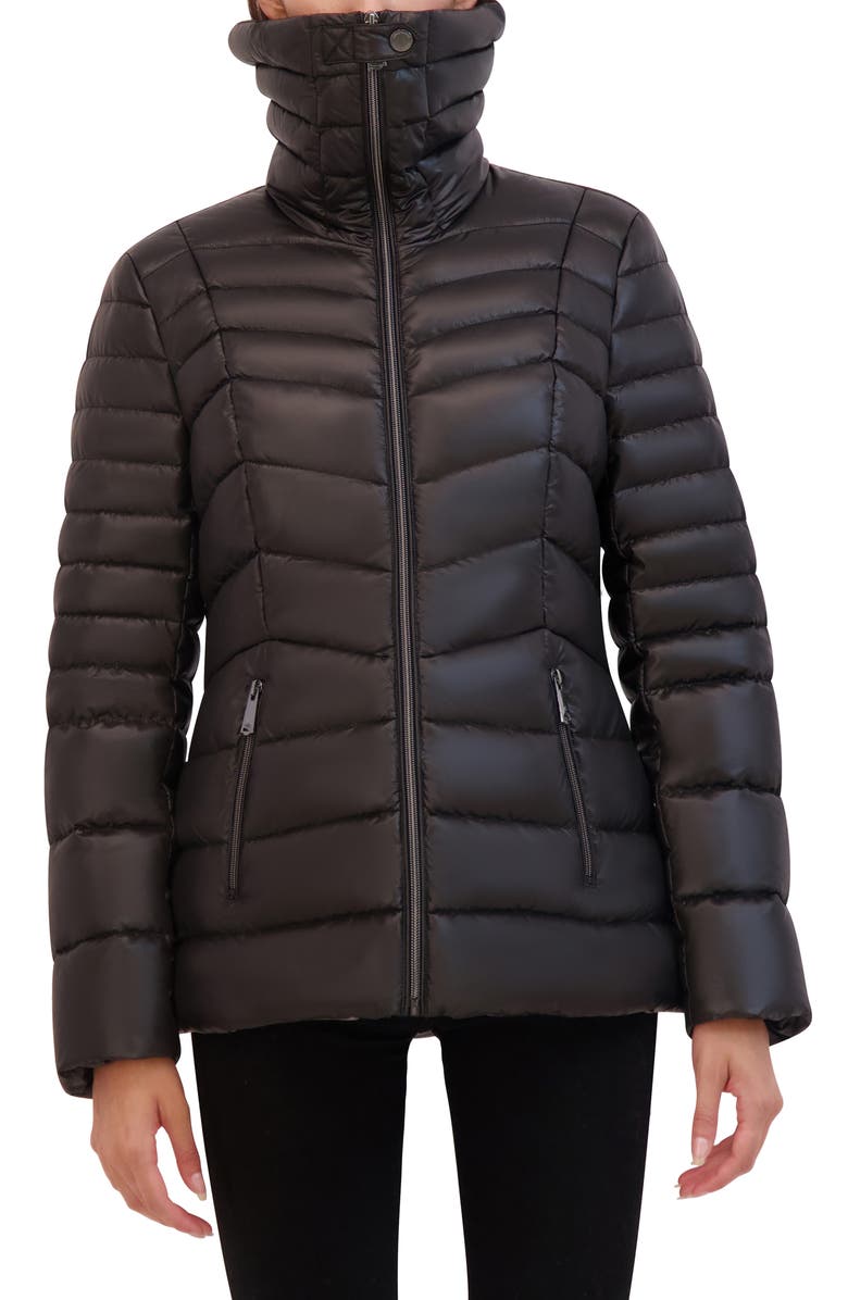 Kenneth Cole New York Core Chevron Quilted Jacket, Alternate, color, Black