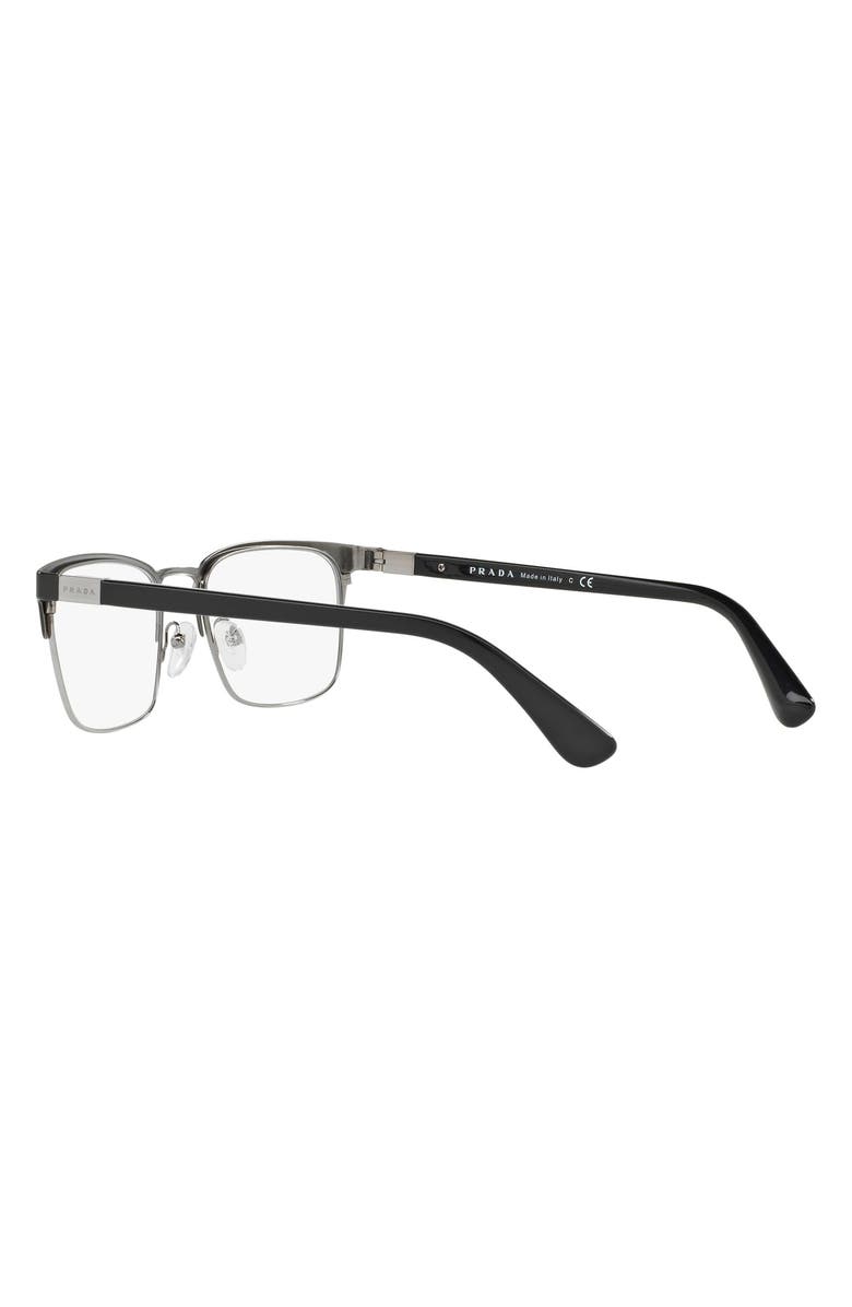 Prada 55m Rectangle Optical Glasses, Alternate, color, 