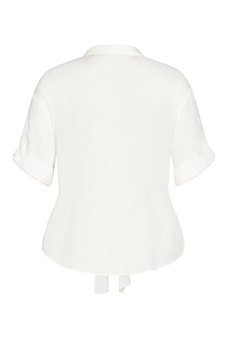 Tropical Tie Hem Button-Up Shirt, Alternate, color, PRINT