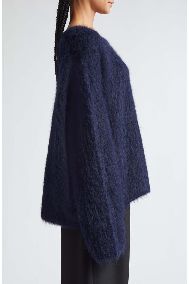 Oversize Boxy Alpaca Blend Sweater, Alternate, color, NAVY