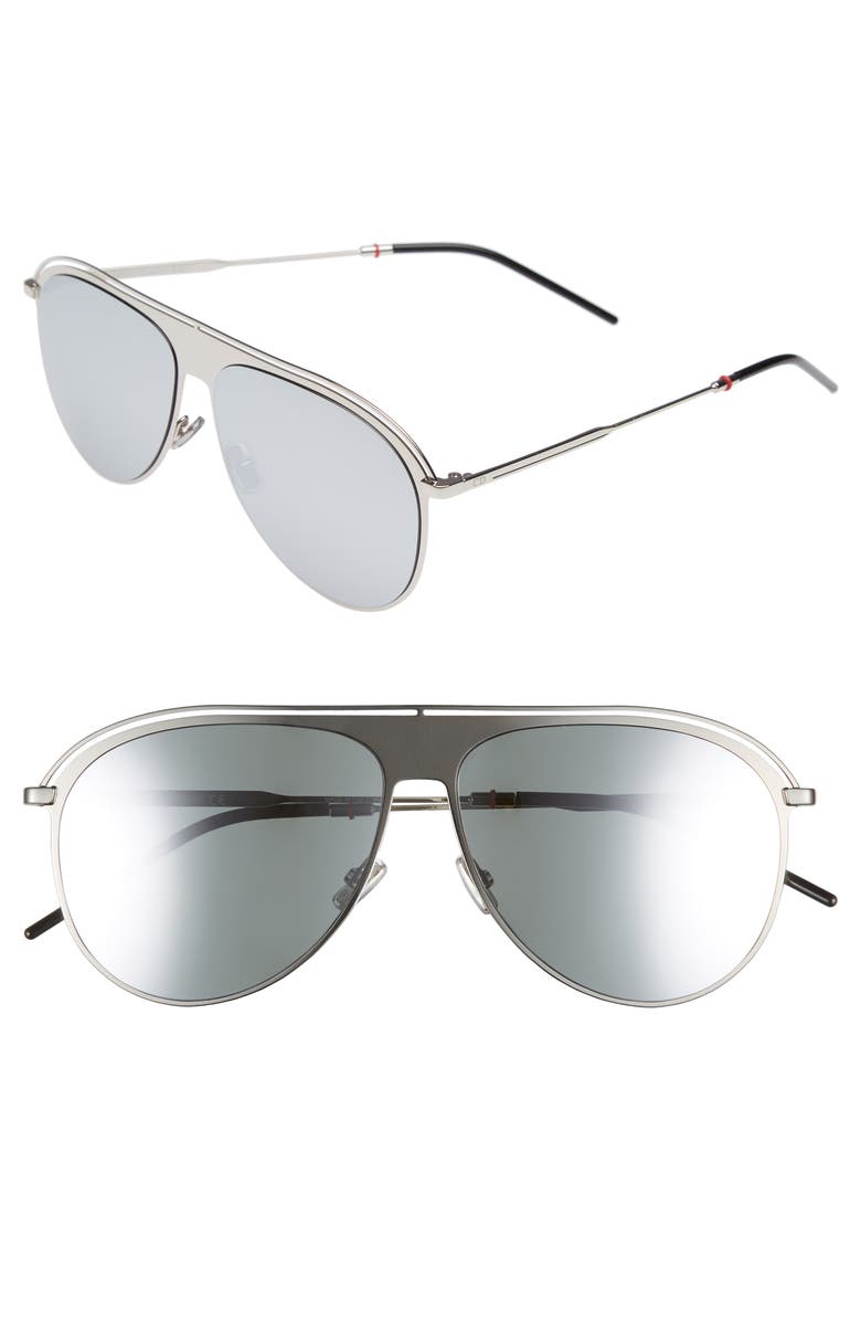 DIOR 59mm Polarized Aviator Sunglasses, Main, color, 