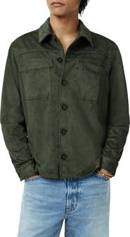 John Varvatos Mota Regular Fit Faux Suede Shirt Jacket