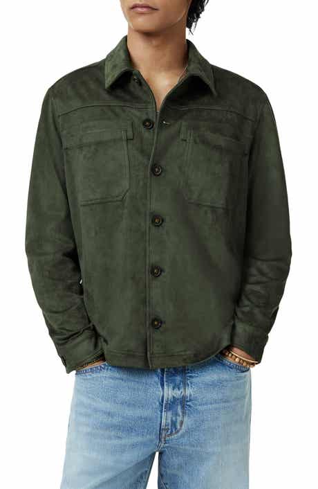John Varvatos Mota Regular Fit Faux Suede Shirt Jacket