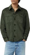 John Varvatos Mota Regular Fit Faux Suede Shirt Jacket