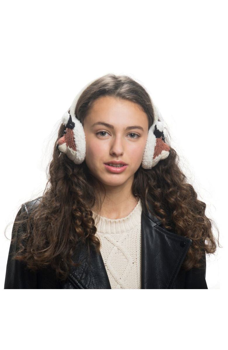 Nirvanna Designs Fox Earmuffs, Alternate, color, White