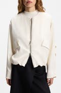 BOSS Jajila Bubble Hem Twill Bomber Jacket