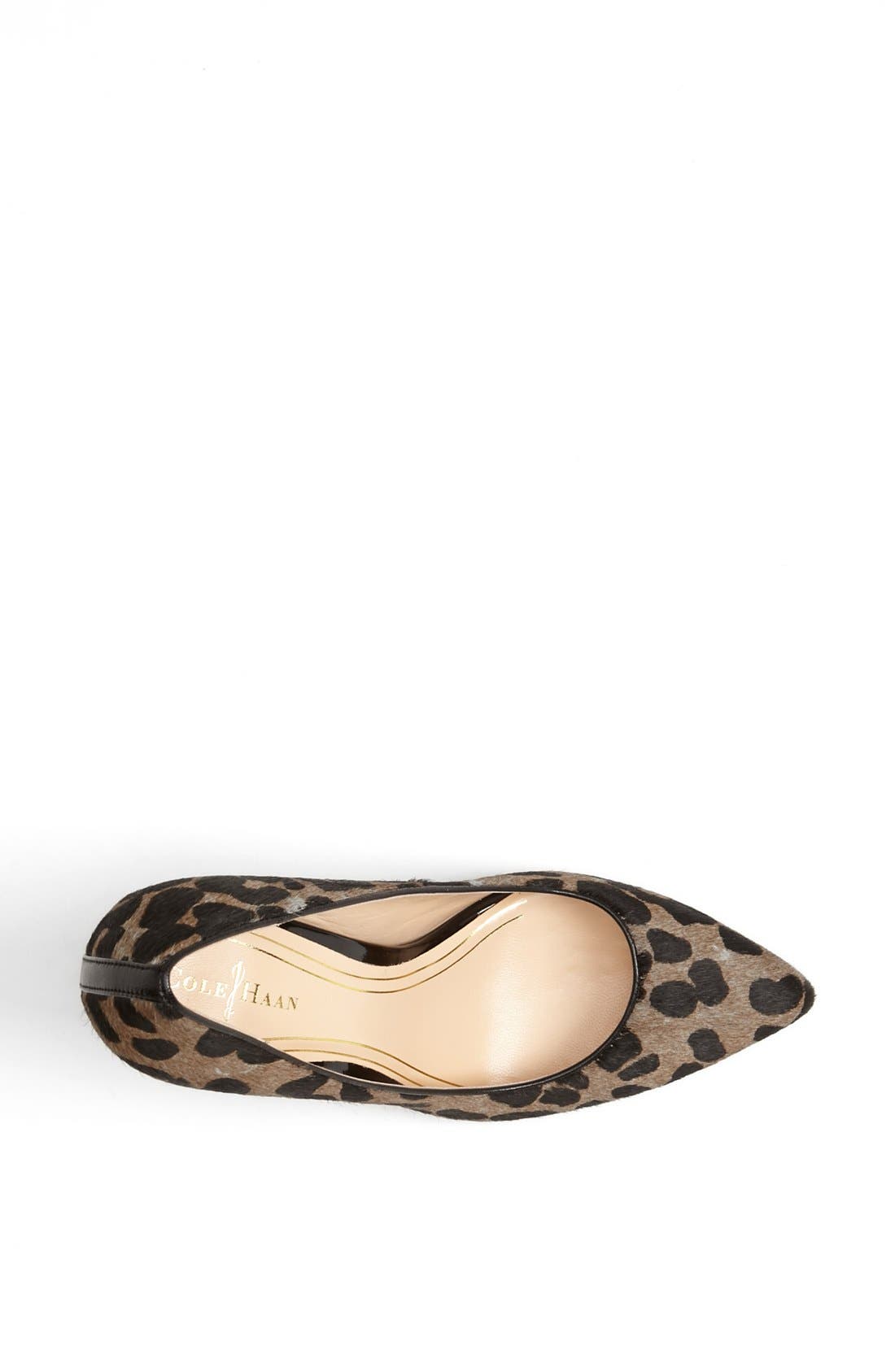 'Chelsea' Pump, Alternate, color, DARK GREY OCELOT HAIRCALF