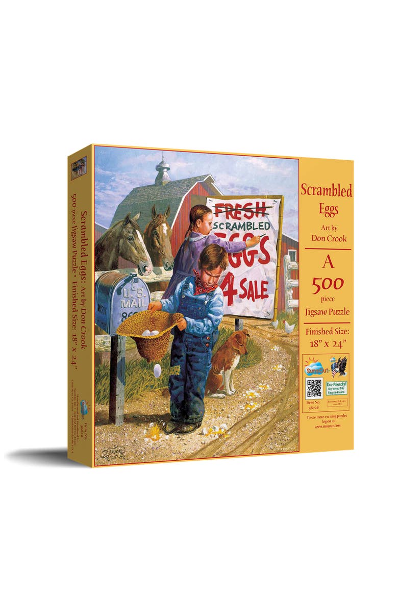 Scrambled Eggs 500 piece Jigsaw Puzzle for Adults, Main, color, Multicolor