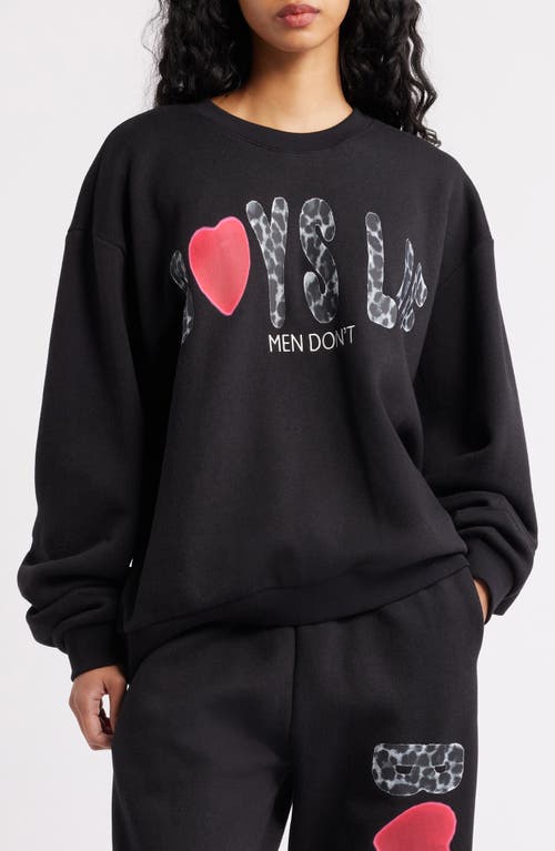 Boys Lie Caitlyn Coded Logo Crewneck Sweatshirt In Black