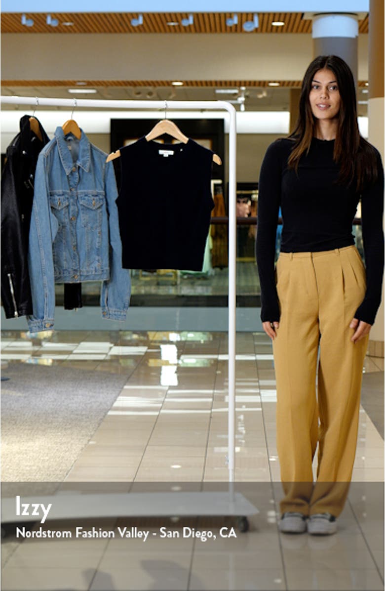 Shrunken Wool & Cashmere Blend Sweater Vest, sales video thumbnail