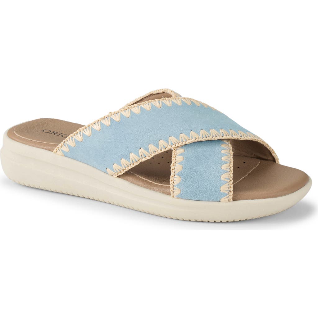 Baretraps Women's Origins Dolinda Slide Slip-on Sandals In Sea Glass Blue Suede