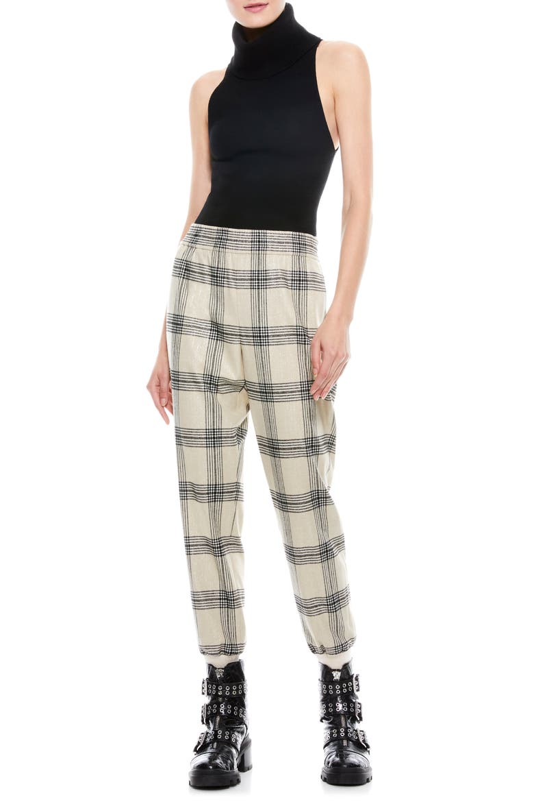 Pete Plaid Pants, Alternate, color, BONE MULTI