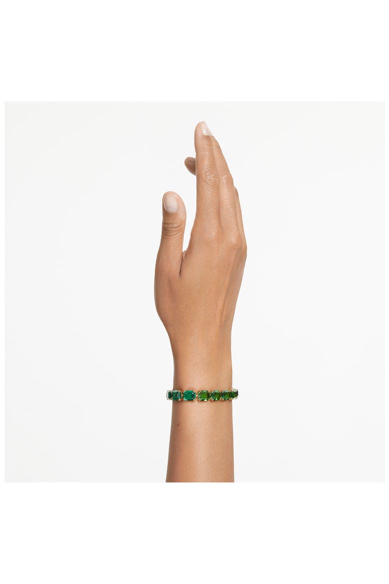 Millenia Octagon Cut Crystal Bracelet, Alternate, color, GREEN