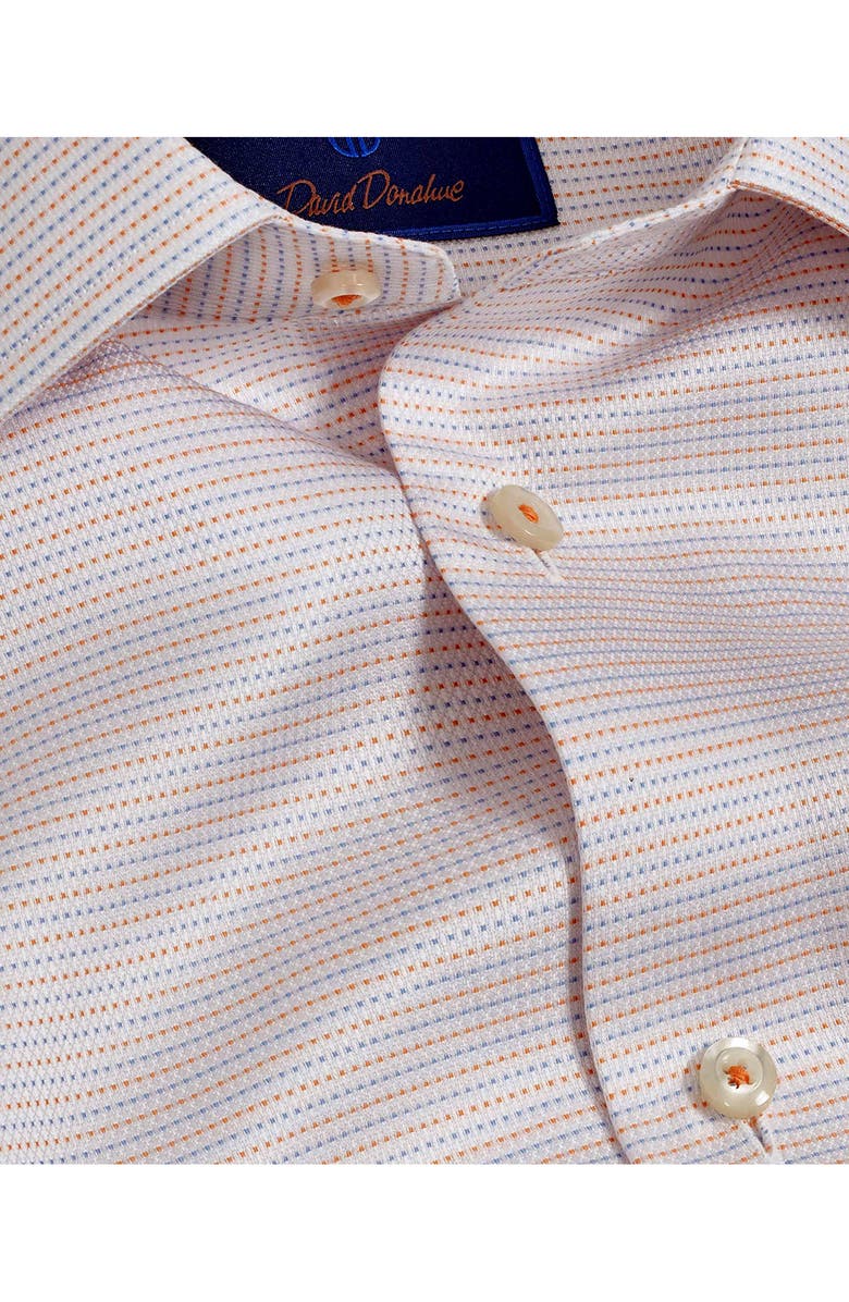 David Donahue Trim Fit Micro Dobby Dot Dress Shirt, Alternate, color, 