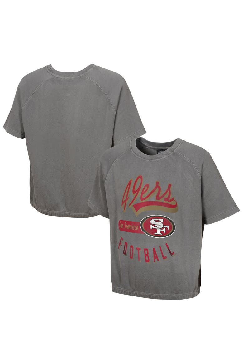 Women's  Gray San Francisco 49ers Mineral Wash Short Sleeve Top, Main, color, Gray