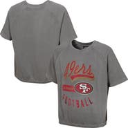 Outerstuff Women's  Gray San Francisco 49ers Mineral Wash Short Sleeve Top