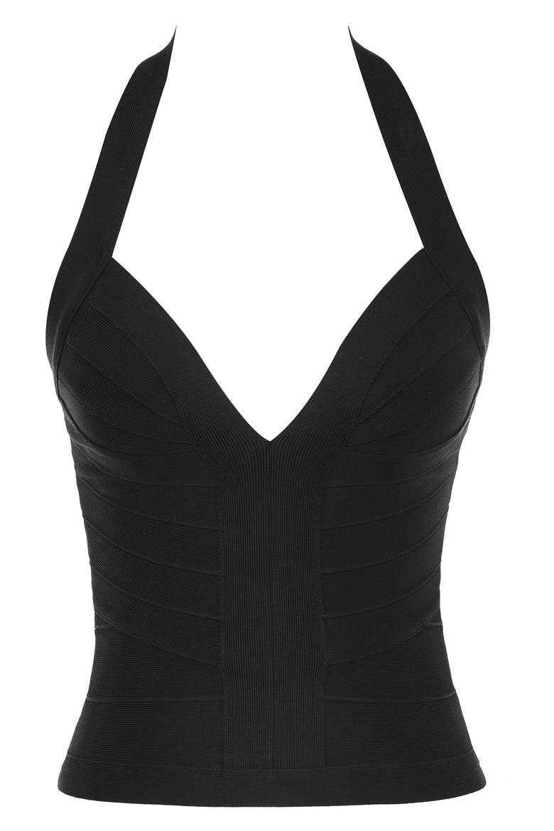 plunge neck bandage dress Pia Bandage Dress
