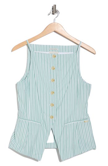 Scotch & Soda Stripe Spaghetti Strap Vest In Blue